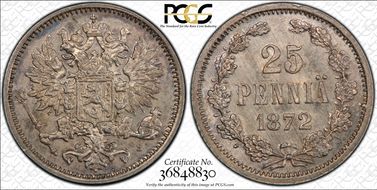 1872 S 25 Pen MS64
