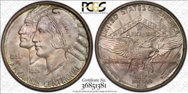 1936-D 50C Arkansas MS67