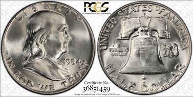 1954-D 50C MS66+ FBL