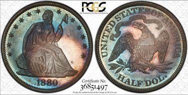1880 50C PR66+