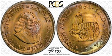 1964 1C MS65+