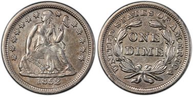 1852 10C S.S. Central America #2 (with Pinch) AU50