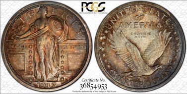 1917 25C Type 1 MS67FH