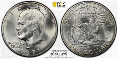 1971-S $1 Silver MS67