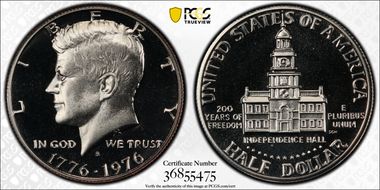 1976-S 50C Clad PR70DCAM