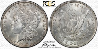 1887-O $1 MS62