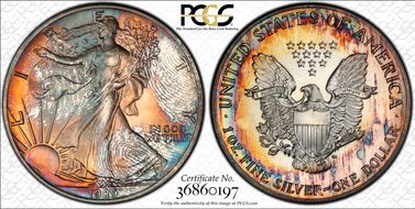 1989 $1 Silver Eagle MS68