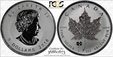 2016 $5 ML Clover Privy SP68