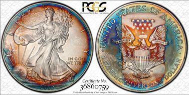 2002 $1 Silver Eagle MS65