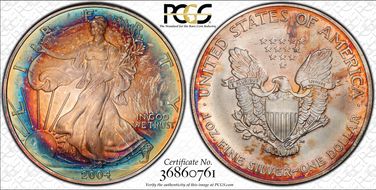 2004 $1 Silver Eagle MS68