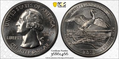 2018-S 25C Cumberland Island NP MS67