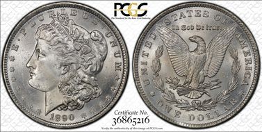 1890 $1 MS64