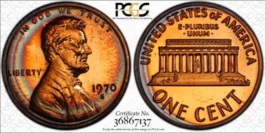 1970-S 1C Large Date PR66RB