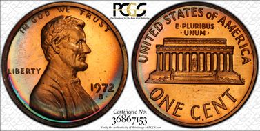 1972-S 1C PR67RB