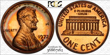 1972-S 1C PR65RB