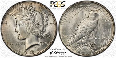 1935 $1 MS64