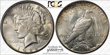 1922-S $1 MS63