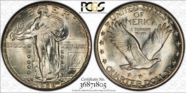 1928-S 25C MS66
