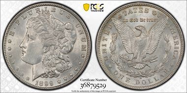 1899-O $1 VAM 5 Micro O Wing Lines MS62