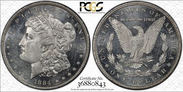 1884 $1 MS64DMPL