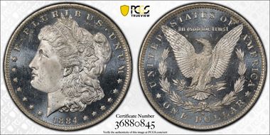 1884-O $1 MS65+ DMPL