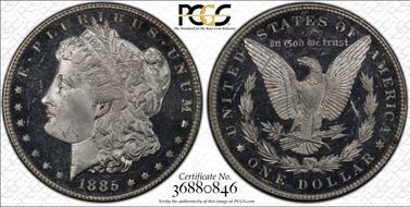 1885 $1 MS65+ DMPL