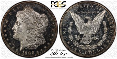 1886-S $1 MS63DMPL