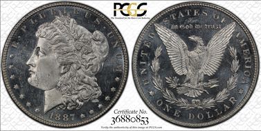 1887 $1 MS65DMPL