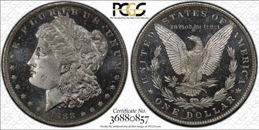 1888-O $1 MS64+ DMPL
