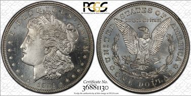1921 $1 Morgan MS65PL