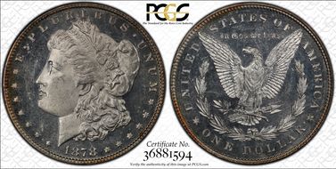 1878 7TF $1 Reverse of 1878 MS64+ DMPL