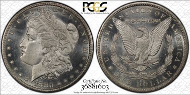 1880-CC $1 MS65+ PL