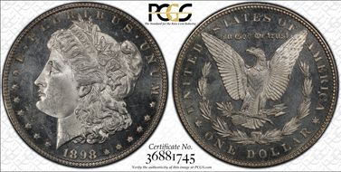 1898 $1 MS64DMPL