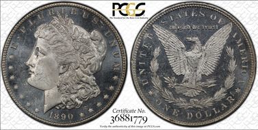 1890 $1 MS64DMPL
