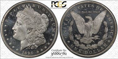 1890-O $1 MS64DMPL