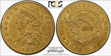 1810 $5 Large Date, Large 5 MS61