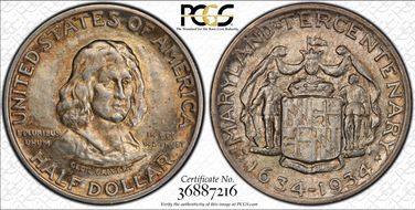 1934 50C Maryland MS63
