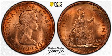 1967 1D S-4157 MS64+ RD