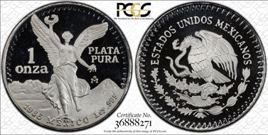 1986-Mo Onza Libertad Ag PR68DCAM