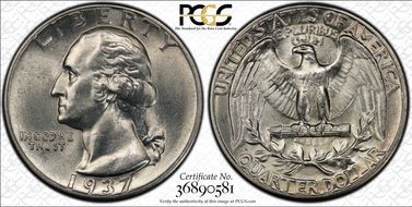 1937 25C MS64