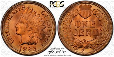 1893 1C MS67RD