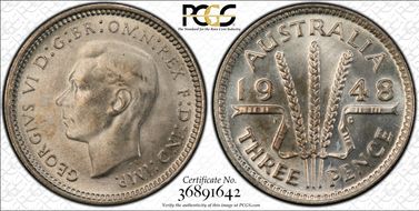 1948(m) 3D KM-37a  Ag MS66