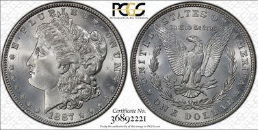 1887 $1 MS66+