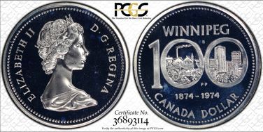 1974 $1 Single Yoke Ni PL67CAM