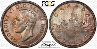 1947 S$1 Blunt 7 MS64