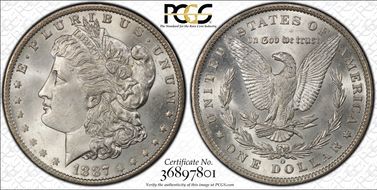 1887-O $1 MS65