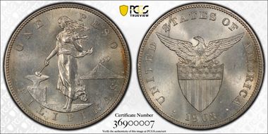 1903-S Peso KM-168  Ag MS64