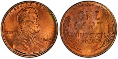 1945-S 1C MS67+ RD