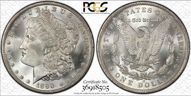 1890-O $1 MS65
