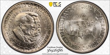 1953-D 50C Washington-Carver MS65